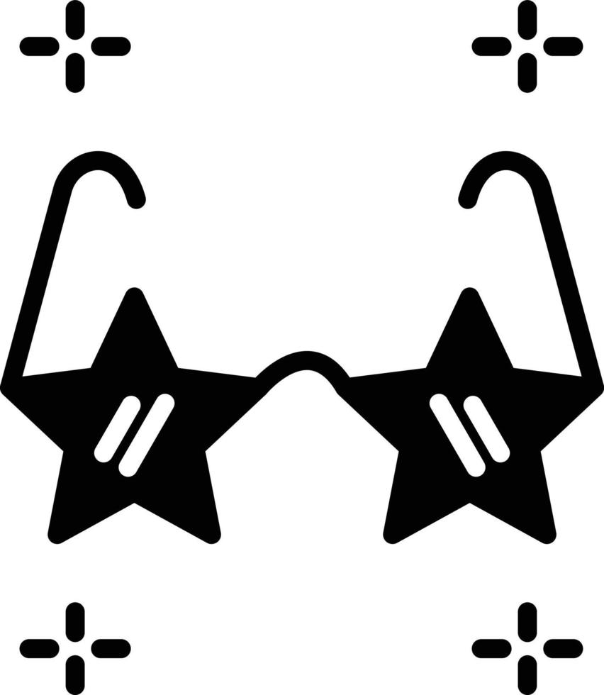 ster bril glyph icoon vector