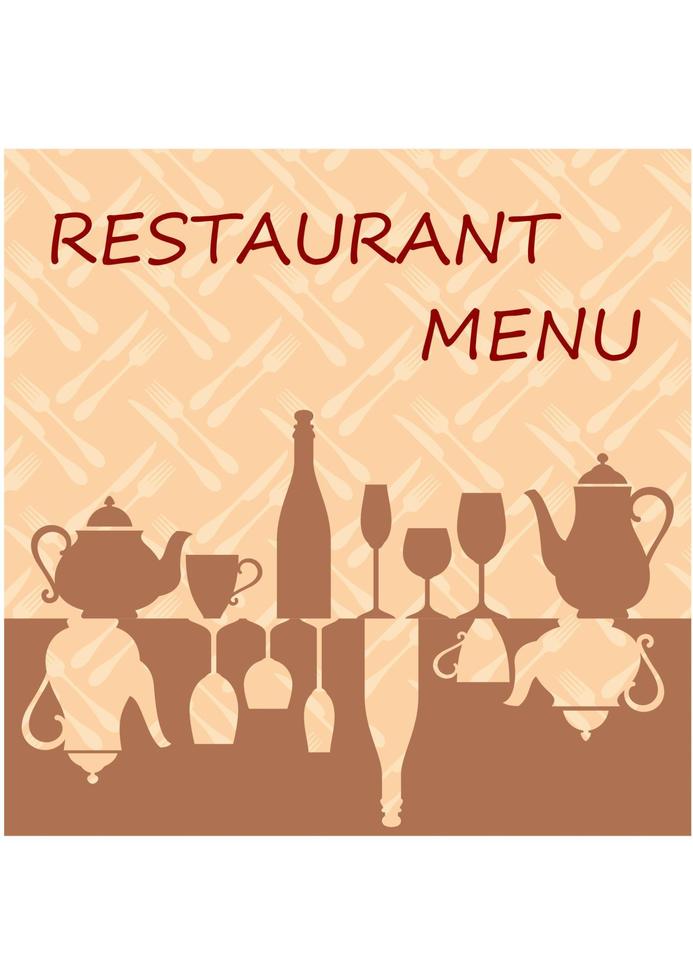 restaurant menu achtergrond vector