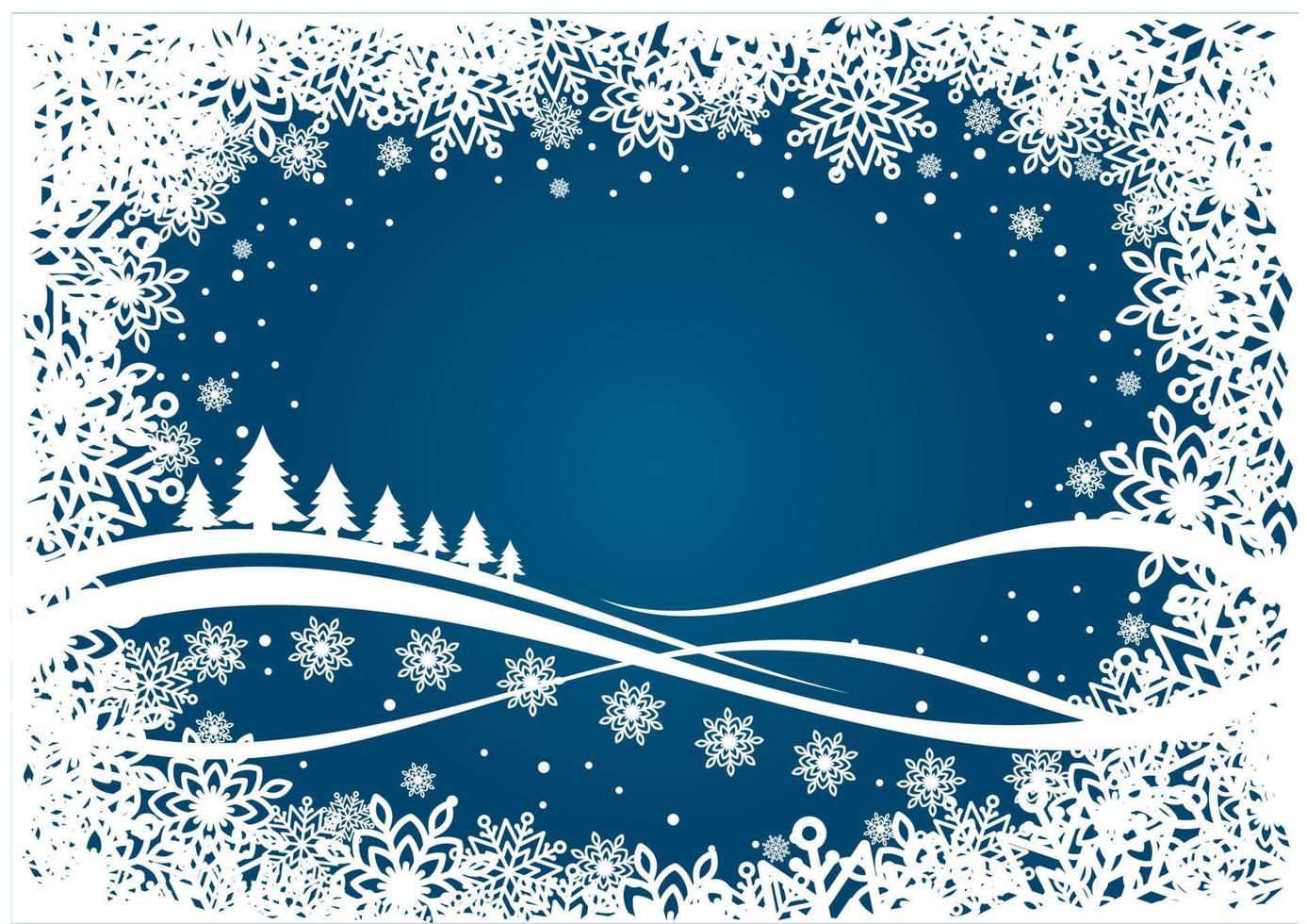 winter kerst achtergrond vector