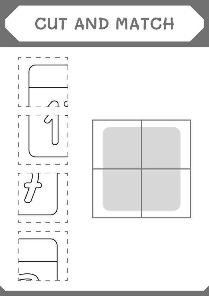 knip en match delen van de kalender, spel voor kinderen. vectorillustratie, afdrukbaar werkblad vector