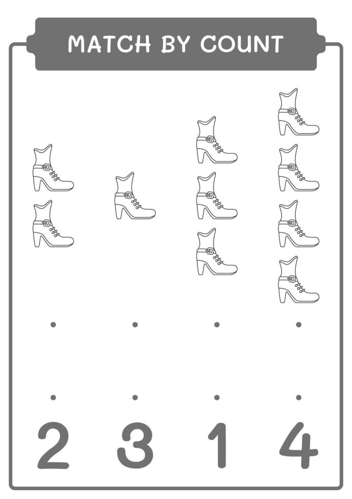 match door telling van kabouter boot, spel voor kinderen. vectorillustratie, afdrukbaar werkblad vector