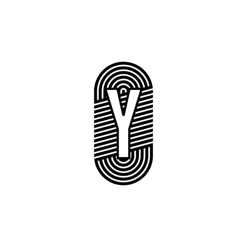 gemakkelijk zwart modern brief y logotype ontwerp concept vector