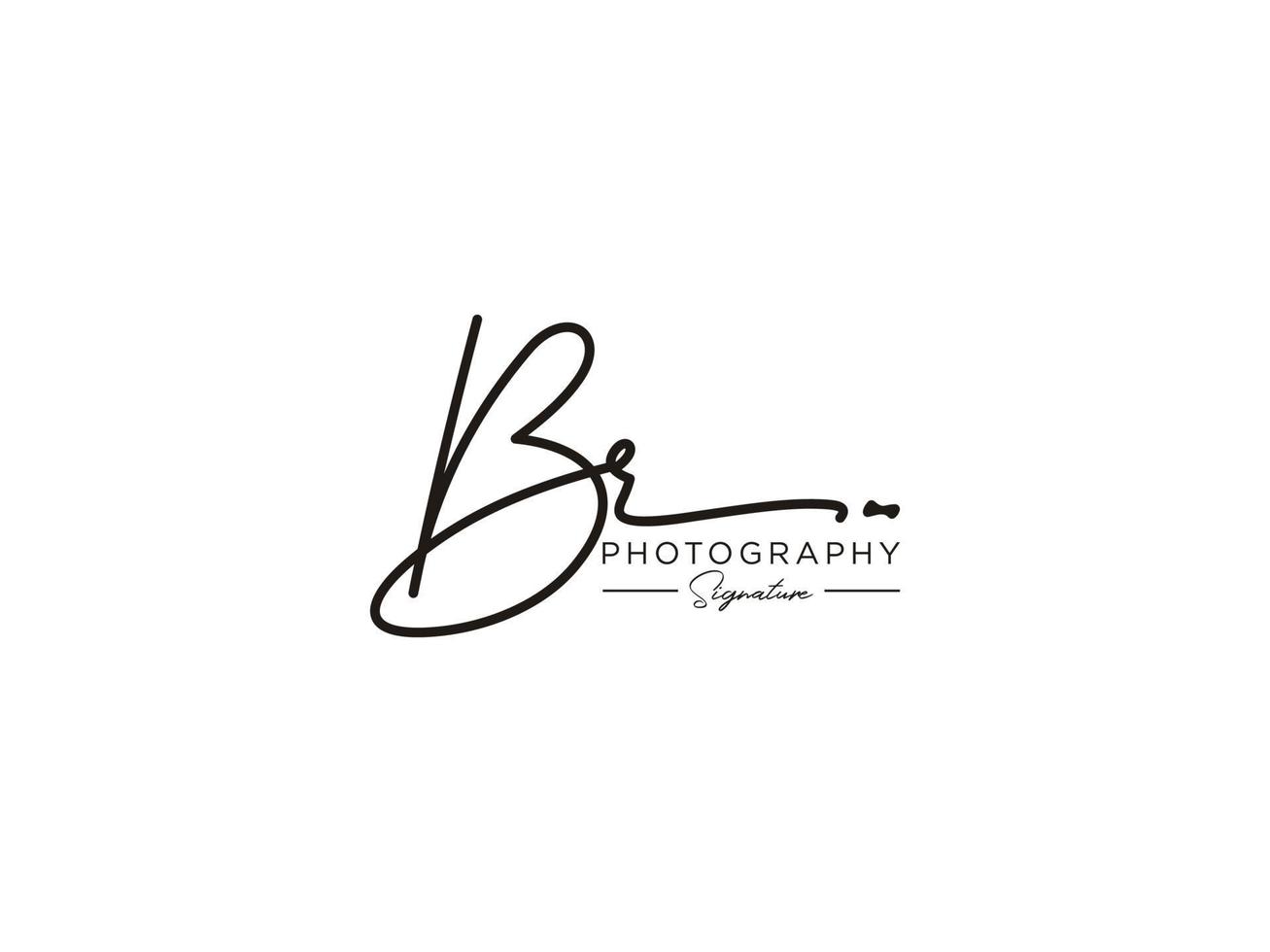 brief br handtekening logo sjabloon vector