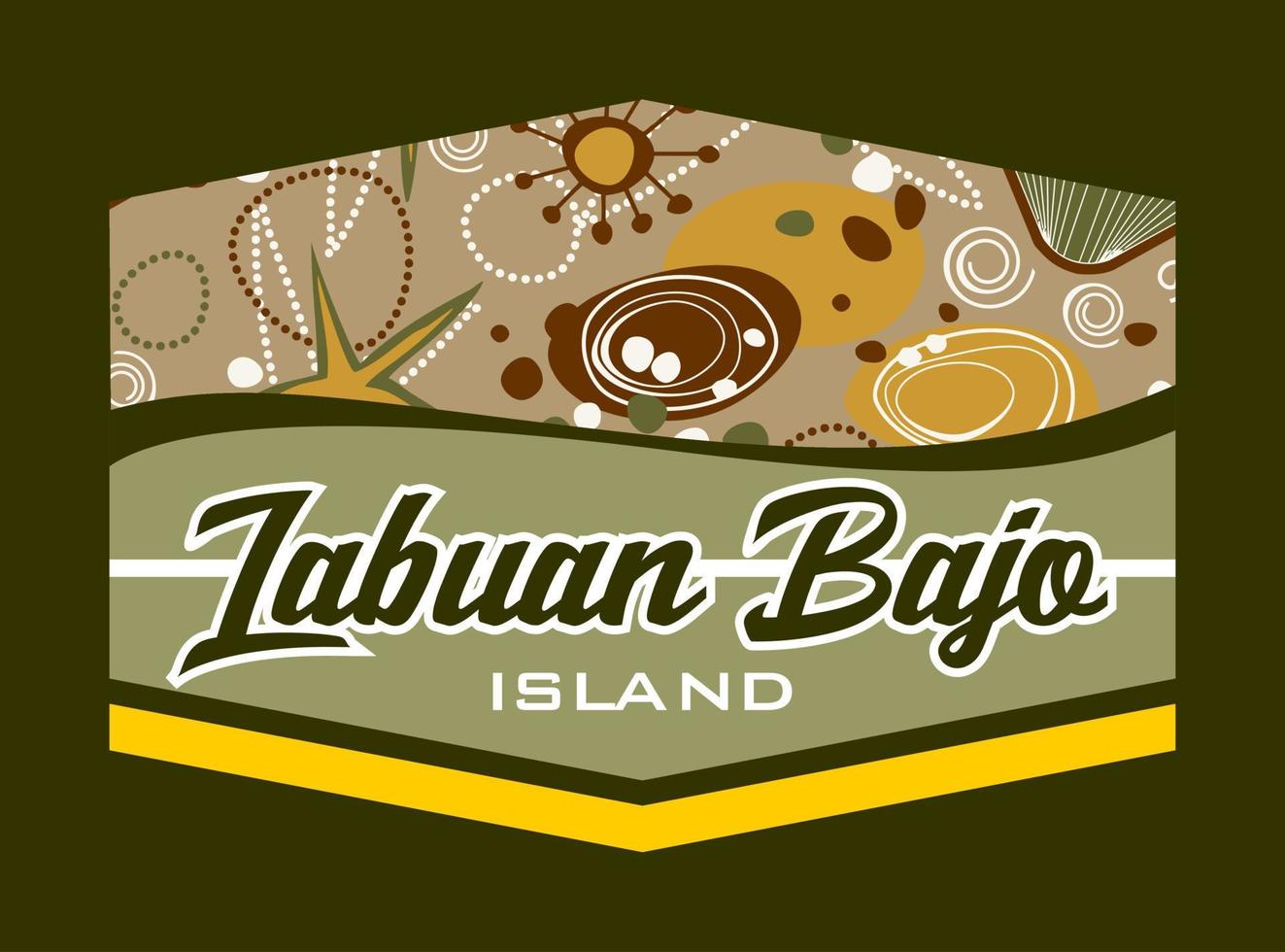 Labuan bajo eiland vector