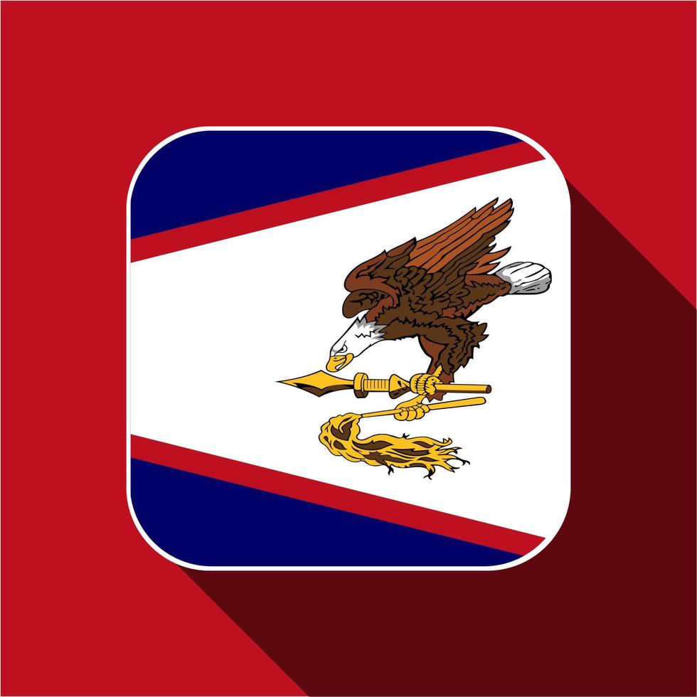 amerikaanse samoa vlag, officiële kleuren. vectorillustratie. vector