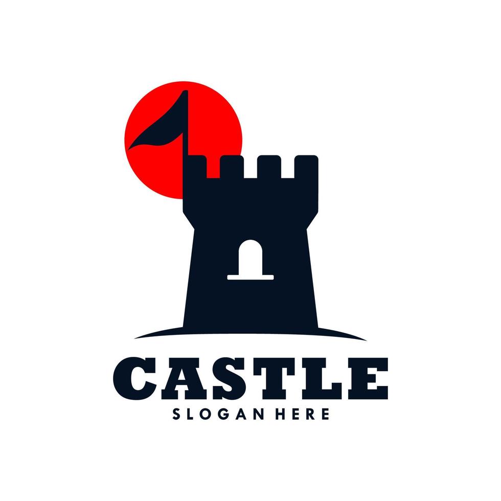 kasteel logo ontwerp sjabloon.vector illustratie vector