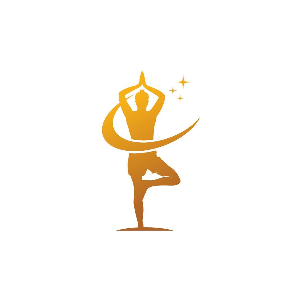 yoga logo sjabloon ontwerp premie vector