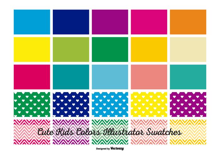 Kinderkleuren Illustrator Stalen vector