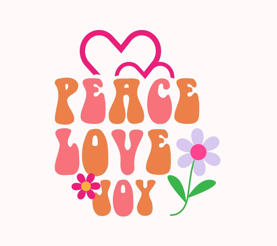 vrede liefde vreugde typografie t overhemd ontwerp vector