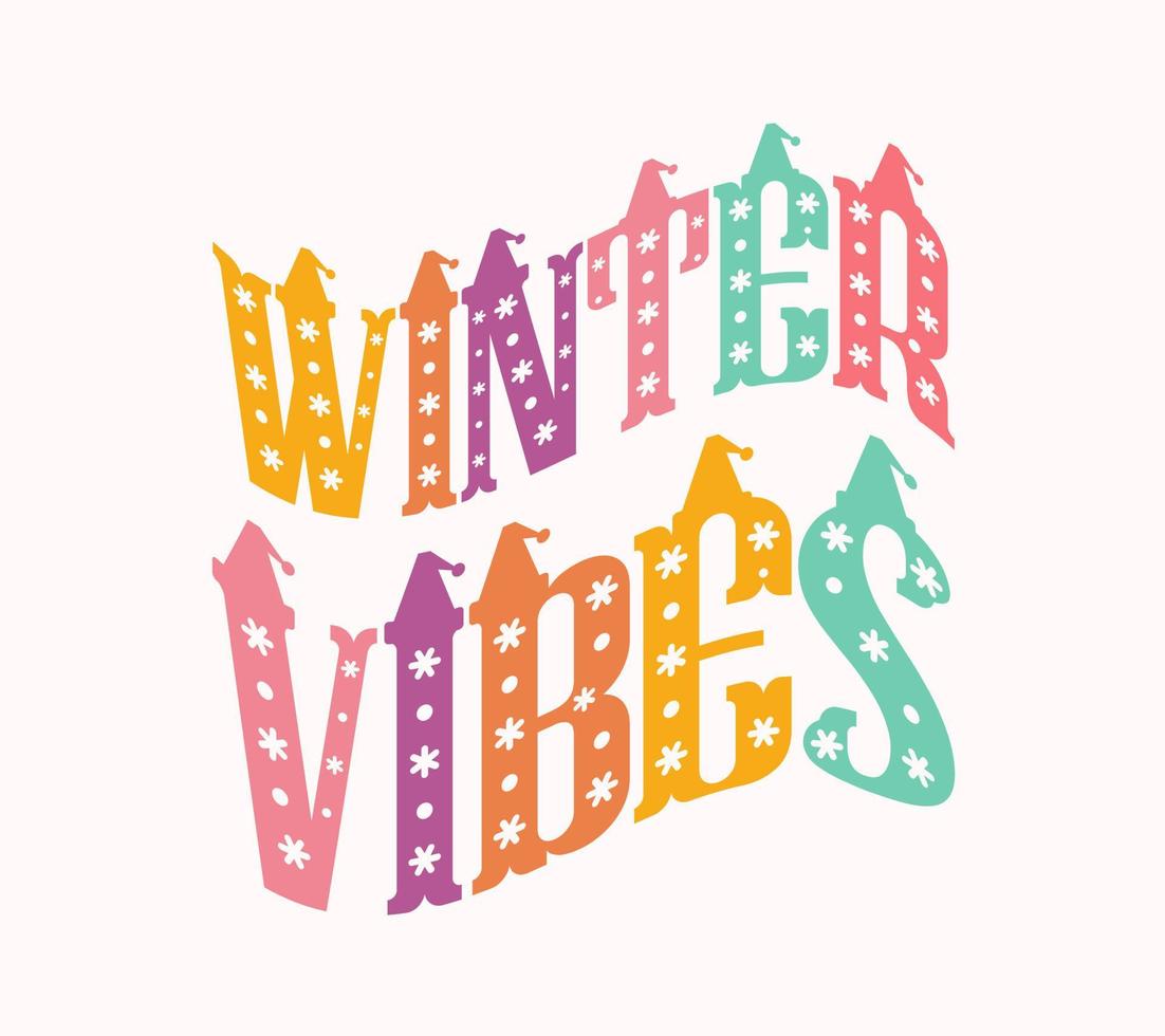 winter gevoel typografie t-shirt ontwerp vector