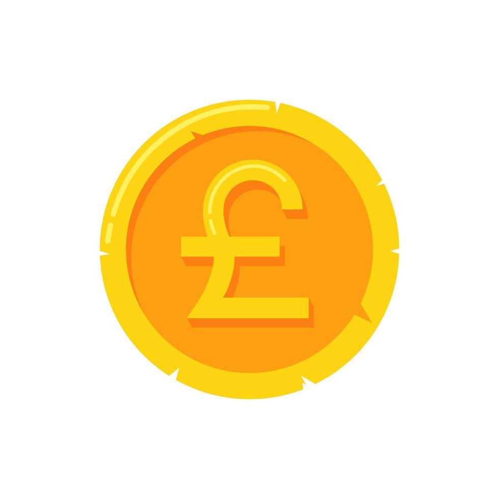 illustratie van een pond munten. bedrijf of financieel illustratie vector grafisch Bedrijfsmiddel