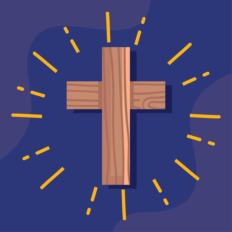 religieus houten kruis vector