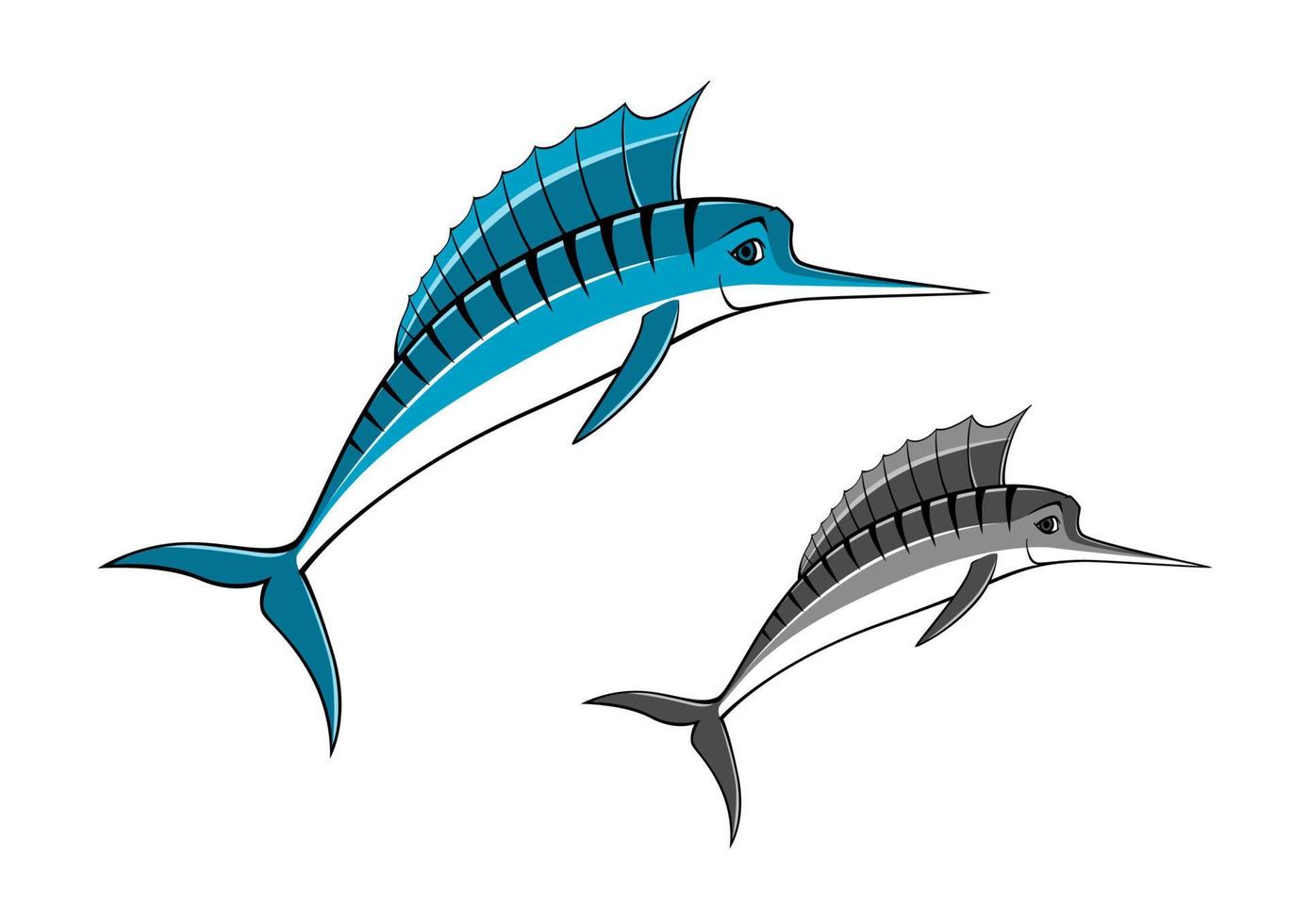 blauw marlijn vis vector