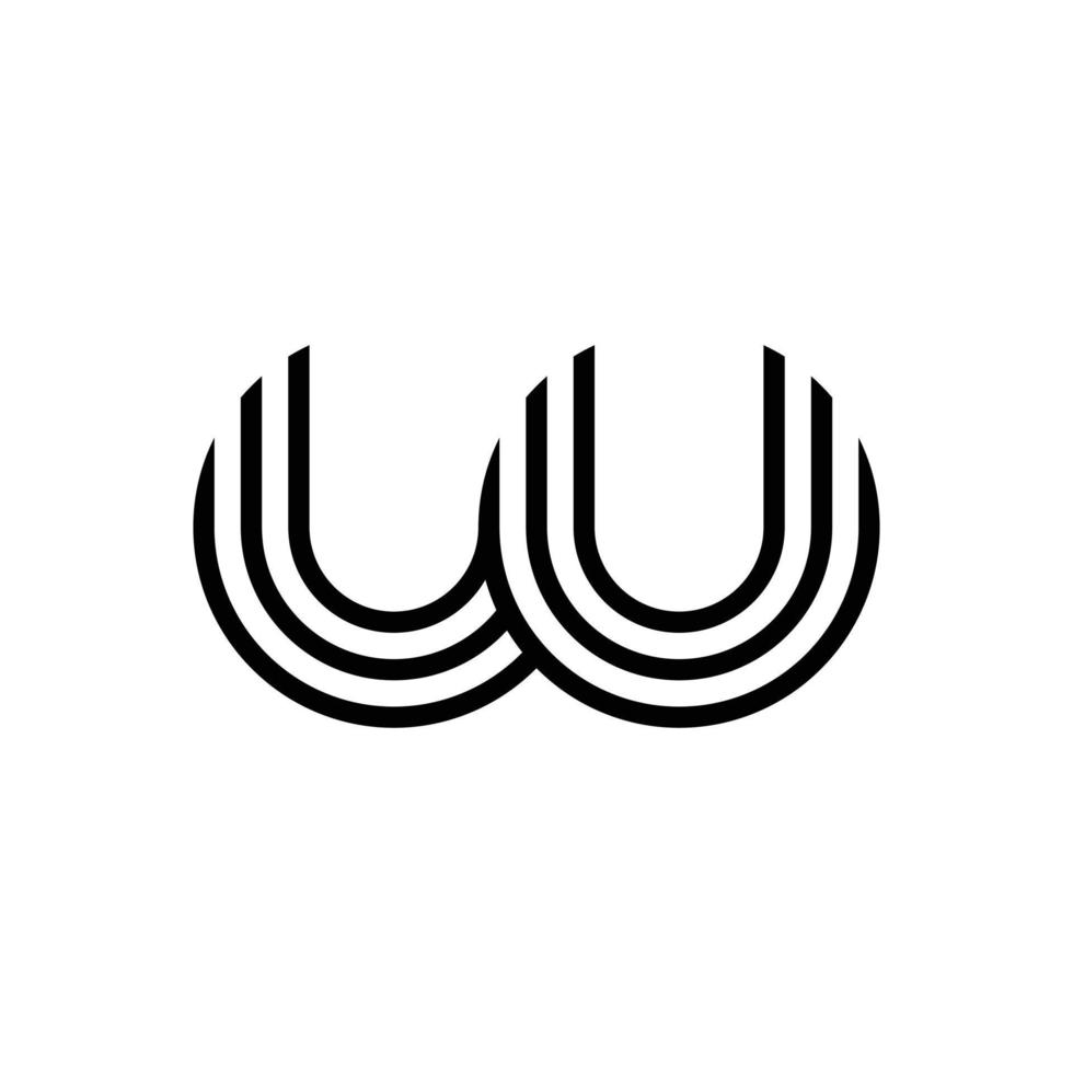 modern brief w monogram logo ontwerp vector