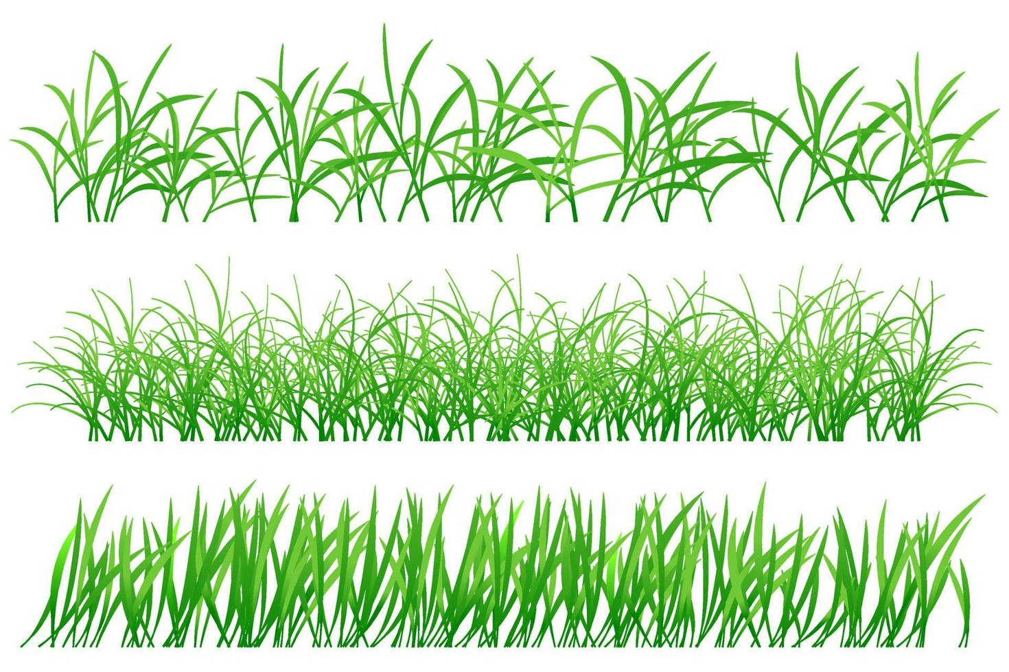 groen gras set vector