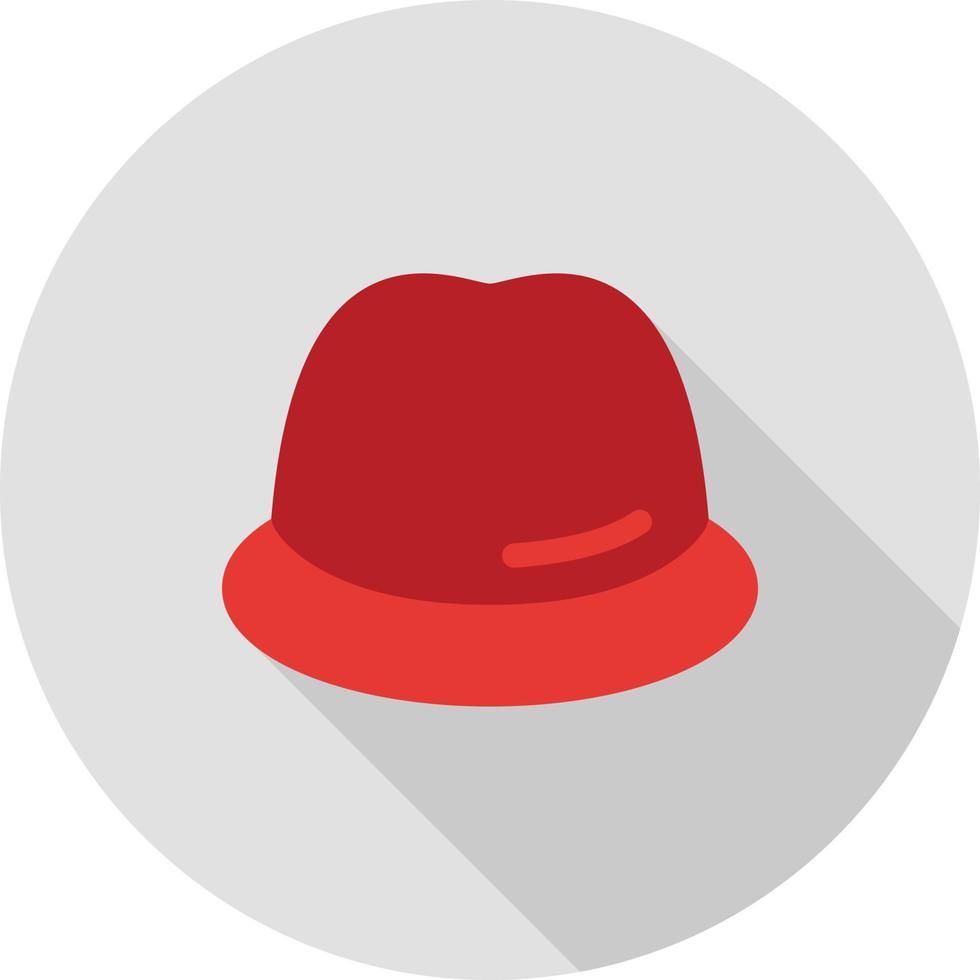 hoed vlak lang schaduw icoon vector