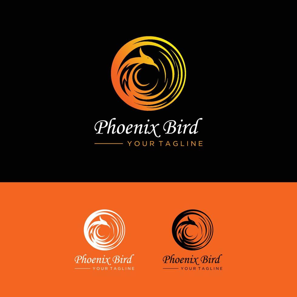 Phoenix-logosjabloon, vuurvogel, adelaarslogo vector