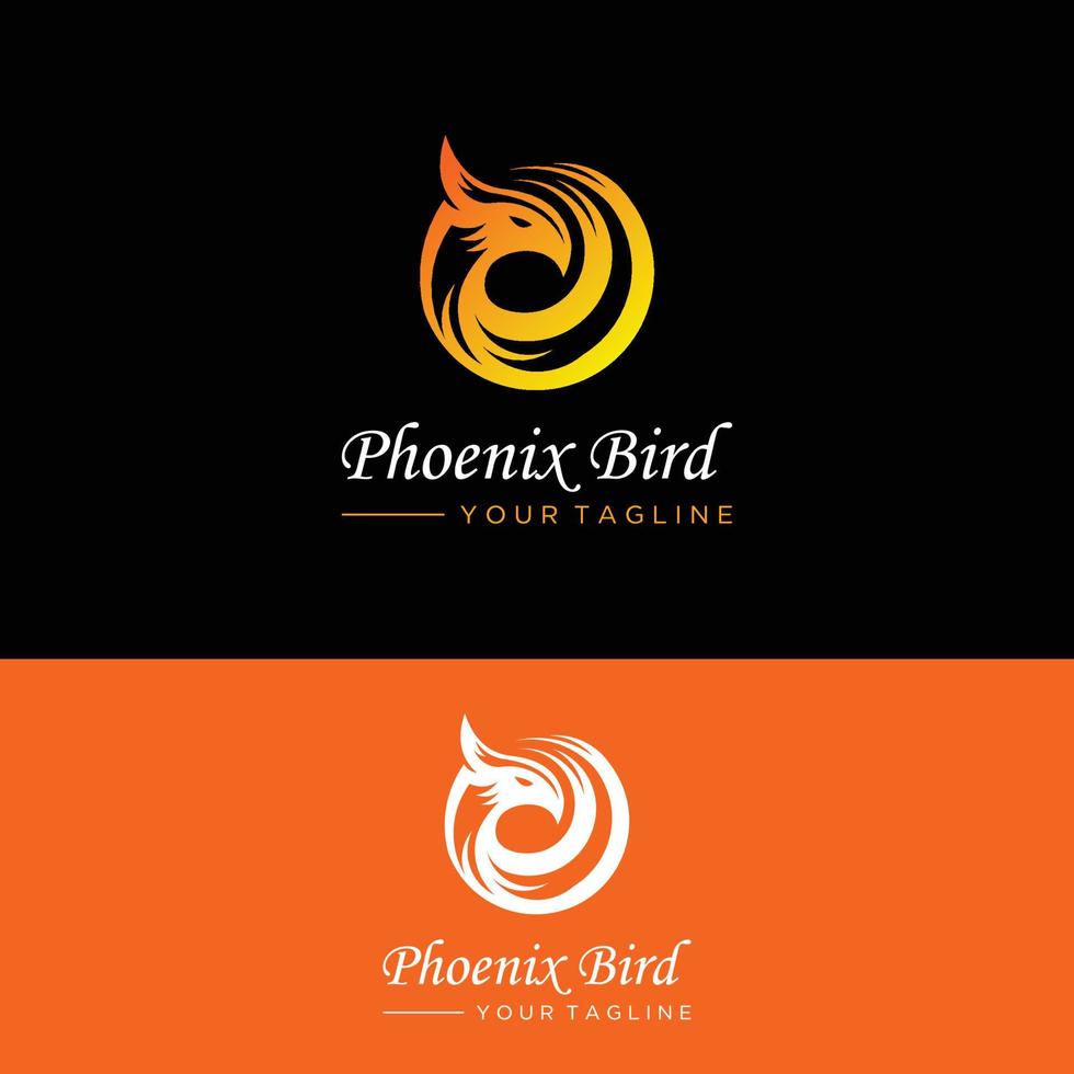 Phoenix-logosjabloon, vuurvogel, adelaarslogo vector