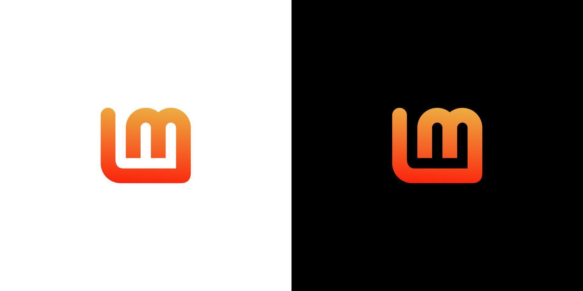 letter lm logo pictogrammalplaatje vector