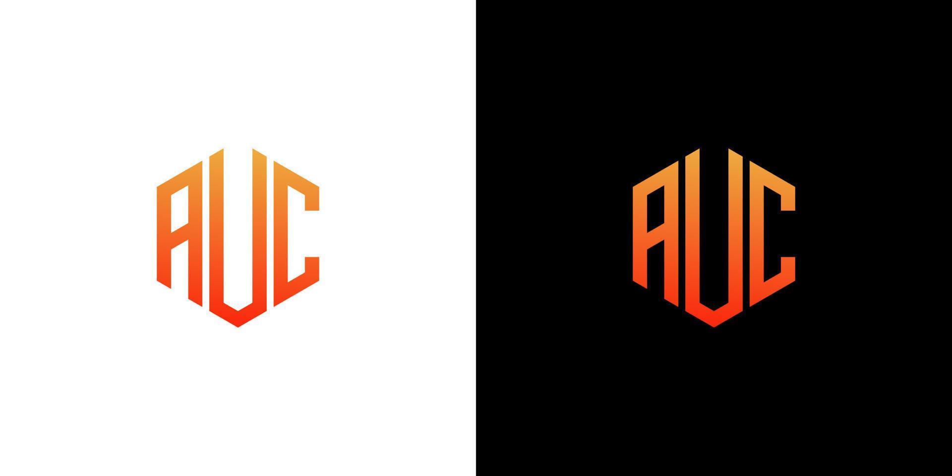 auc brief logo ontwerp veelhoek monogram pictogram vector sjabloon