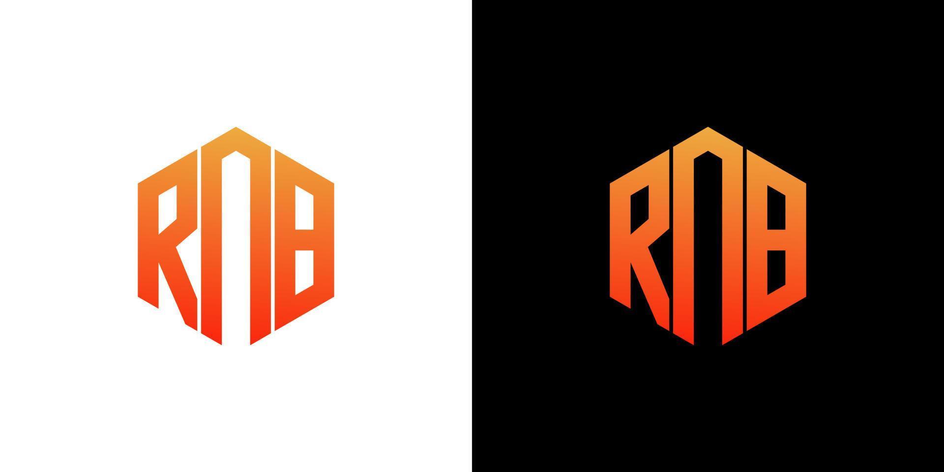 rnb brief logo ontwerp veelhoek monogram vector pictogrammalplaatje