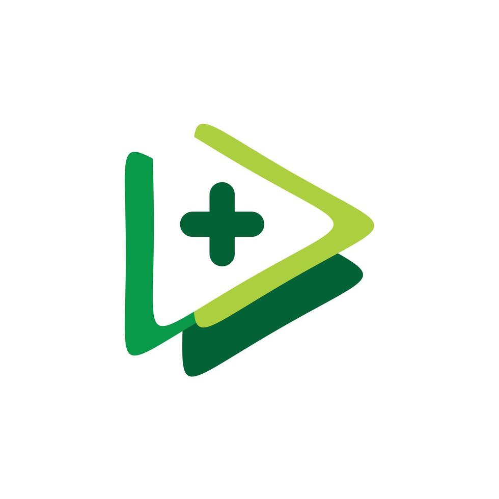 groen Speel plus logo ontwerp vector