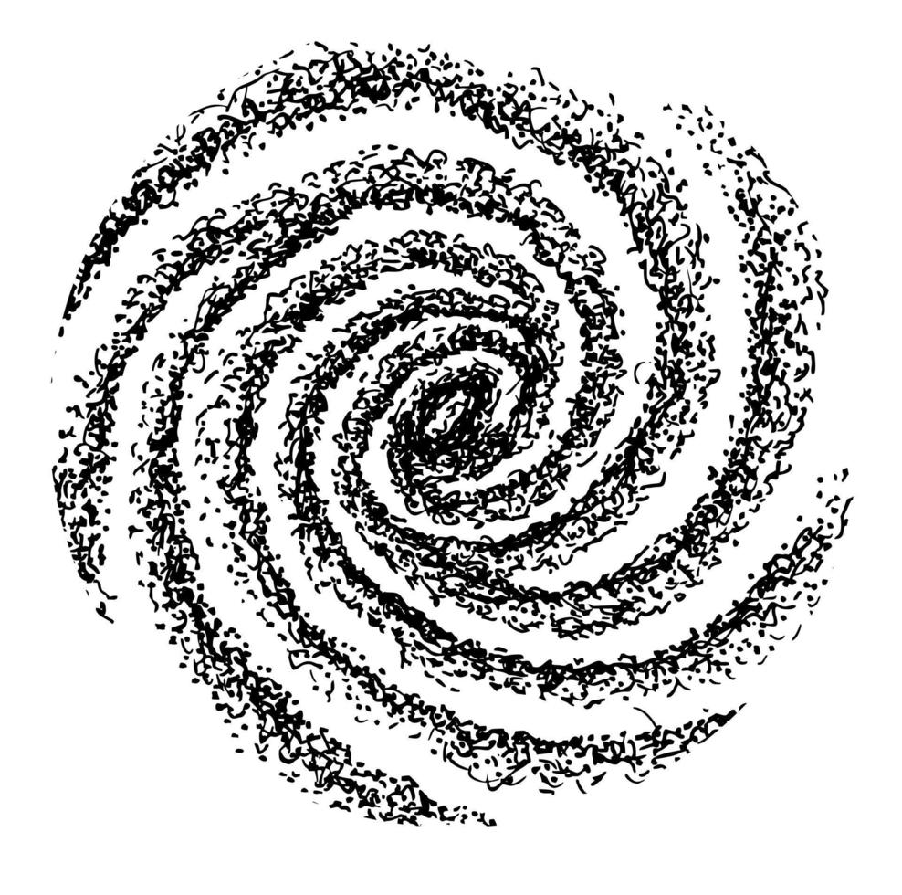 schetsen van de spiraal heelal. melkachtig manier. heelal met sterren vector