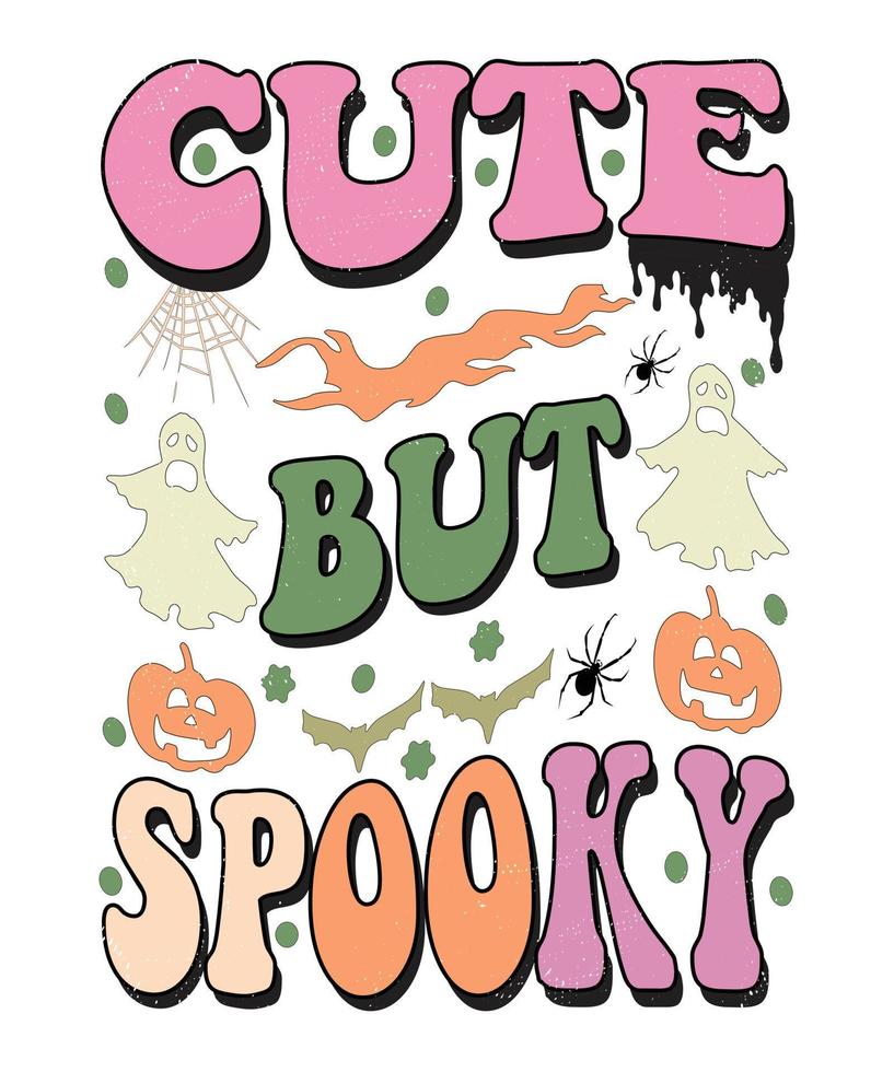 groovy stijl halloween typografie t-shirt ontwerp, wijnoogst typografie t-shirt ontwerp, retro halloween t-shirt ontwerp, groovy t-shirt ontwerp. vector