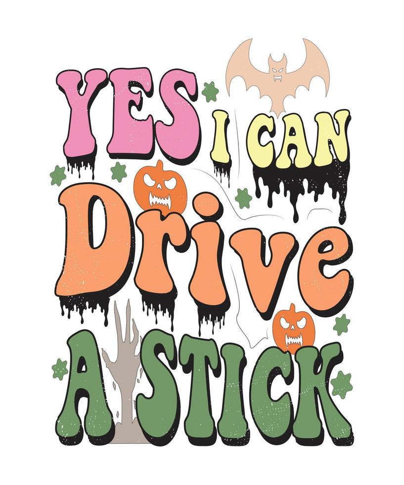 groovy stijl halloween typografie t-shirt ontwerp, wijnoogst typografie t-shirt ontwerp, retro halloween t-shirt ontwerp, groovy t-shirt ontwerp. vector