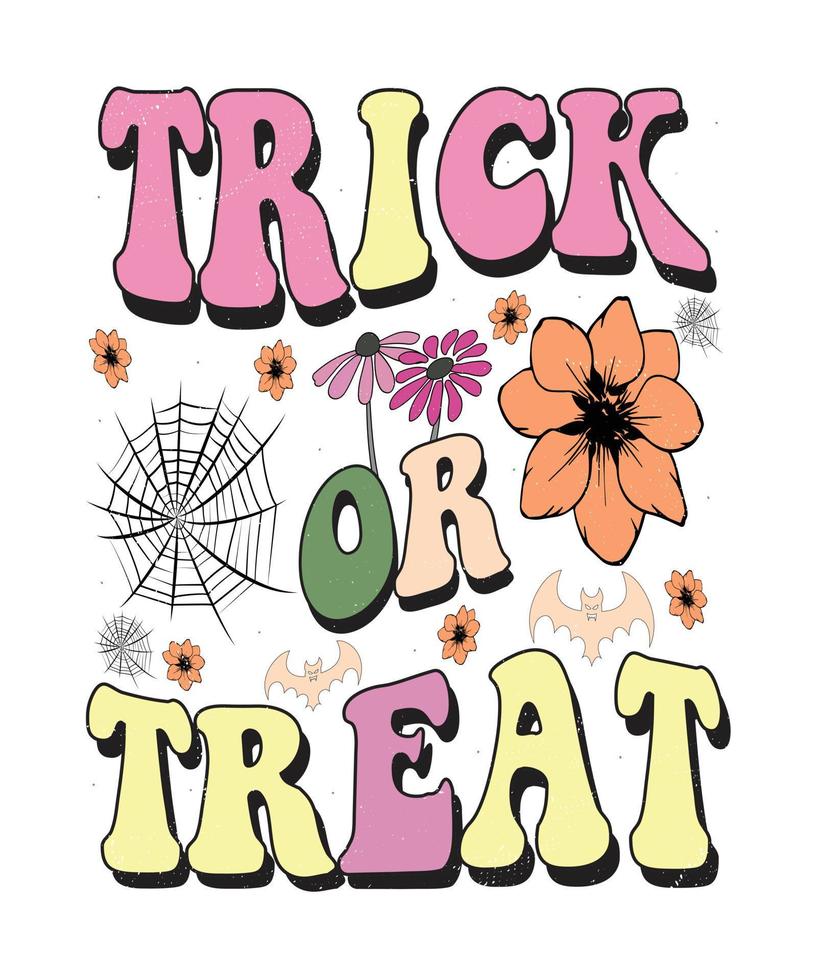 groovy stijl halloween typografie t-shirt ontwerp, wijnoogst typografie t-shirt ontwerp, retro halloween t-shirt ontwerp, groovy t-shirt ontwerp. vector