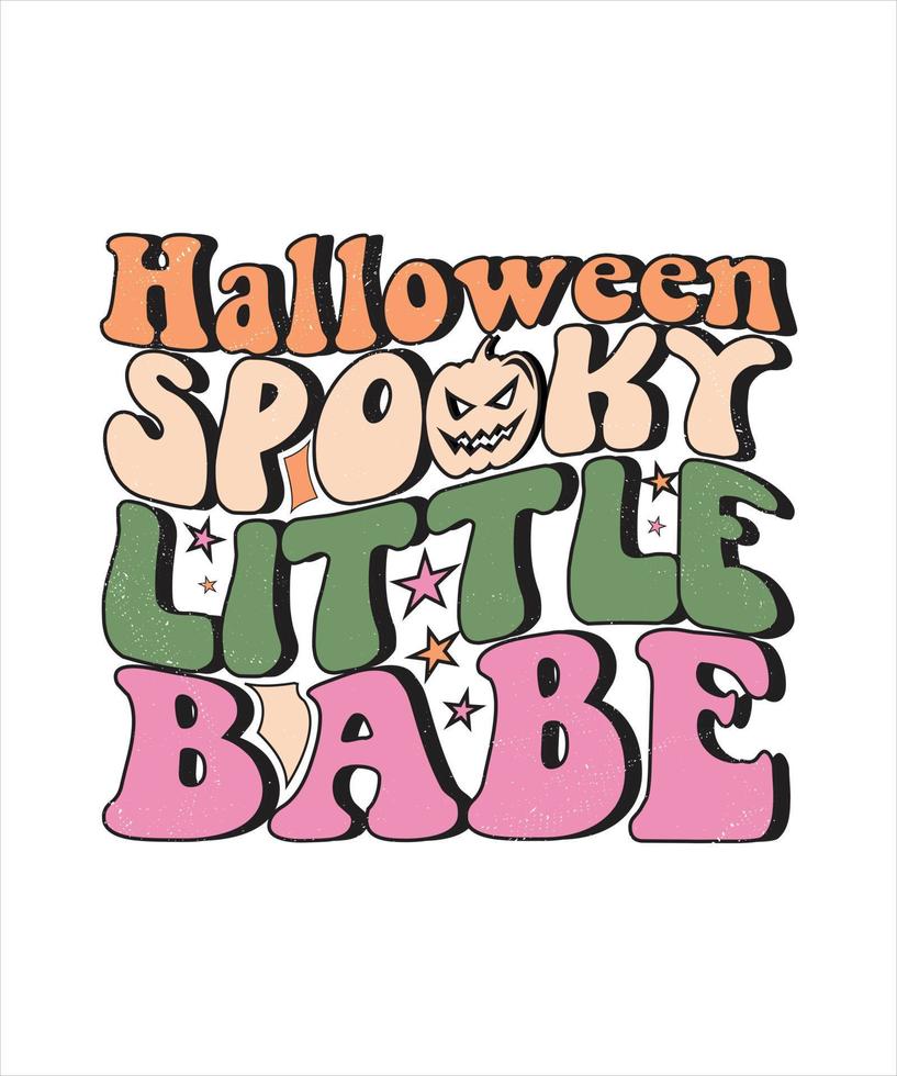 groovy stijl halloween typografie t-shirt ontwerp, wijnoogst typografie t-shirt ontwerp, retro halloween t-shirt ontwerp, groovy t-shirt ontwerp. vector