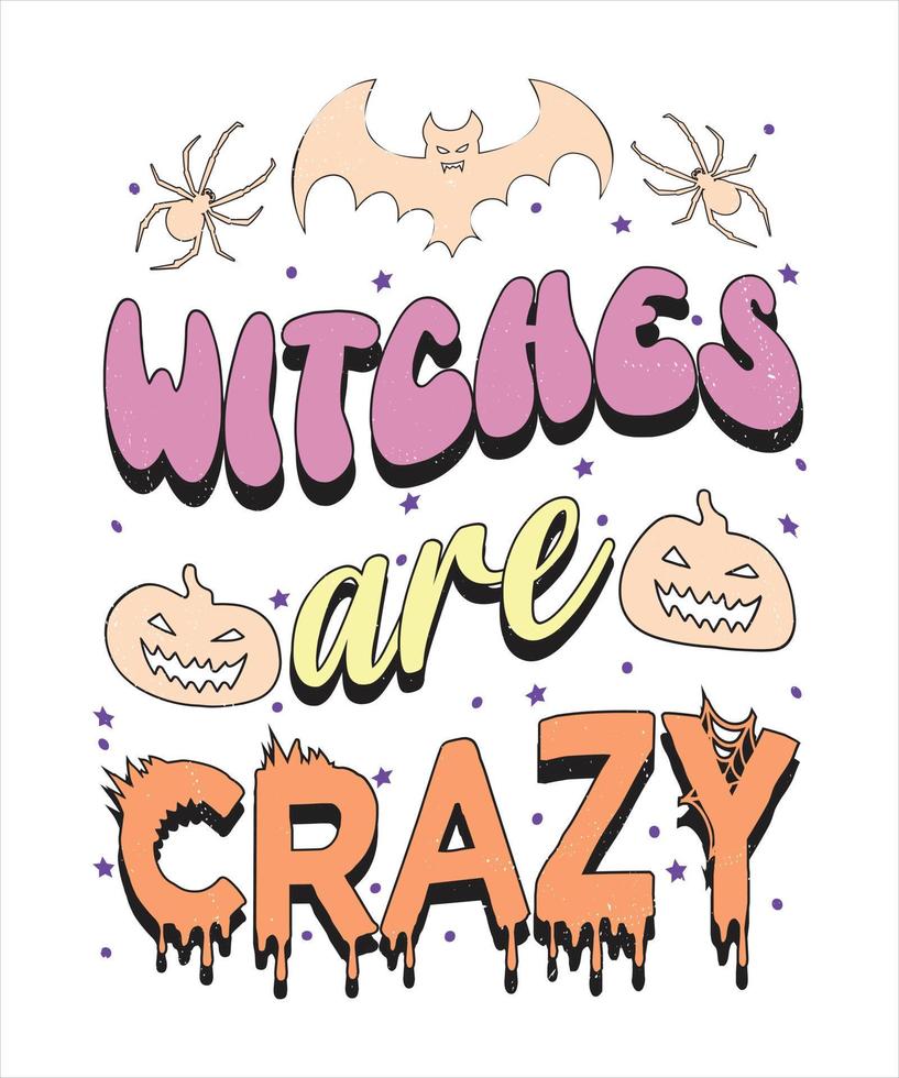 groovy stijl halloween typografie t-shirt ontwerp, wijnoogst typografie t-shirt ontwerp, retro halloween t-shirt ontwerp, groovy t-shirt ontwerp. vector