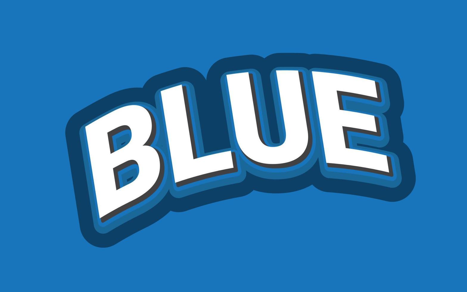 blauw tekst effect sjabloon met 3d stoutmoedig stijl gebruik vector