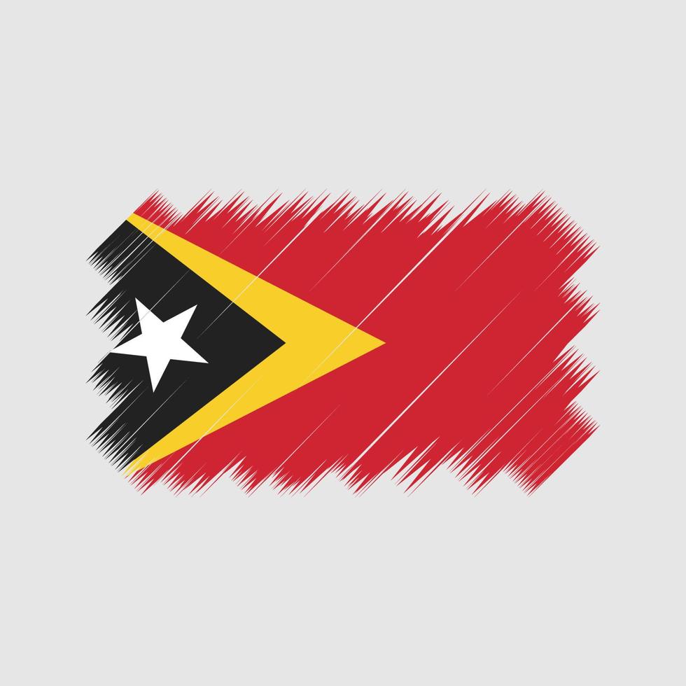 Oost-Timor vlag borstel vector. nationale vlag vector