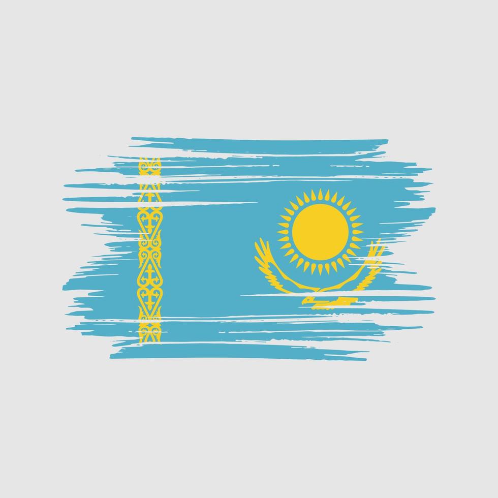 Kazachstan vlag penseelstreken. nationale vlag vector