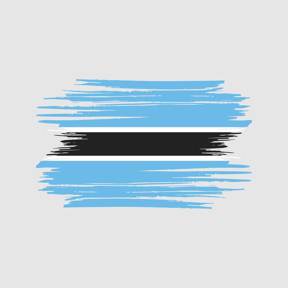 Botswana vlag penseelstreken. nationale vlag vector