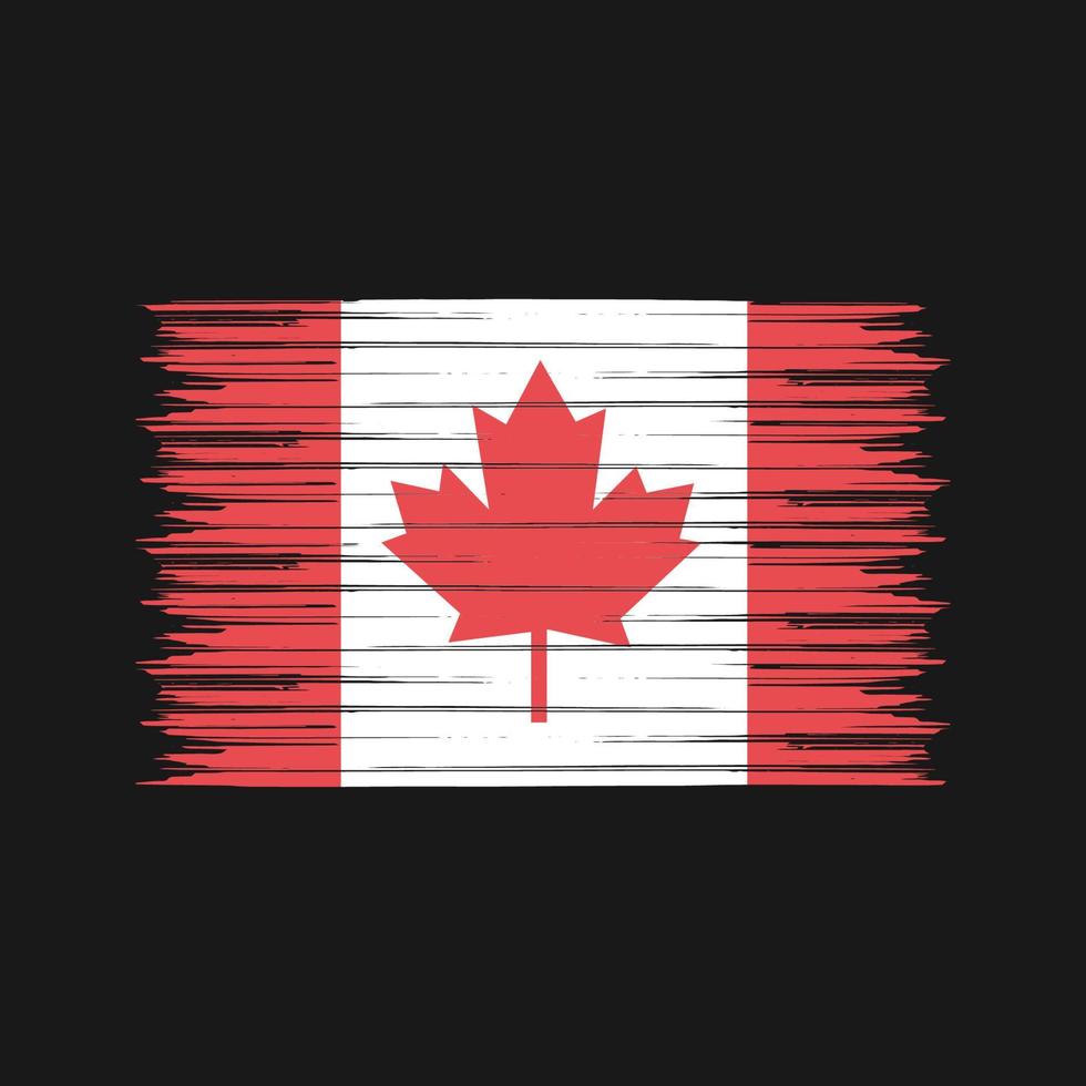 Canadese vlagborstel. nationale vlag vector