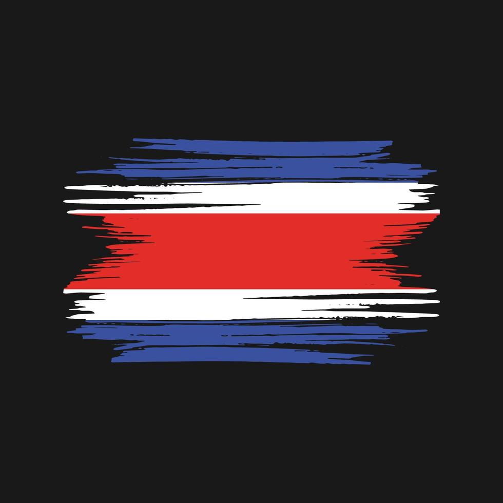 Costa Rica vlag penseelstreken. nationale vlag vector