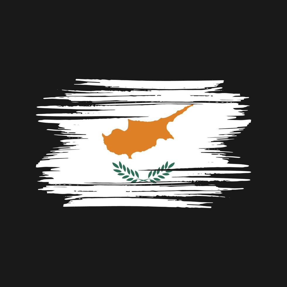 cyprus vlag penseelstreken. nationale vlag vector