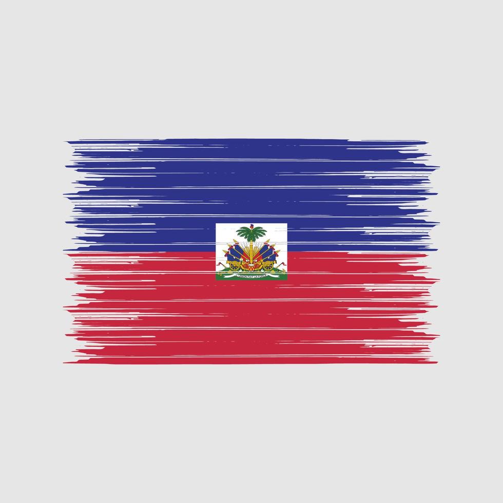 Haïti vlag borstel. nationale vlag vector