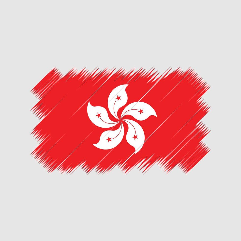 hong kong vlag borstel vector. nationale vlag vector