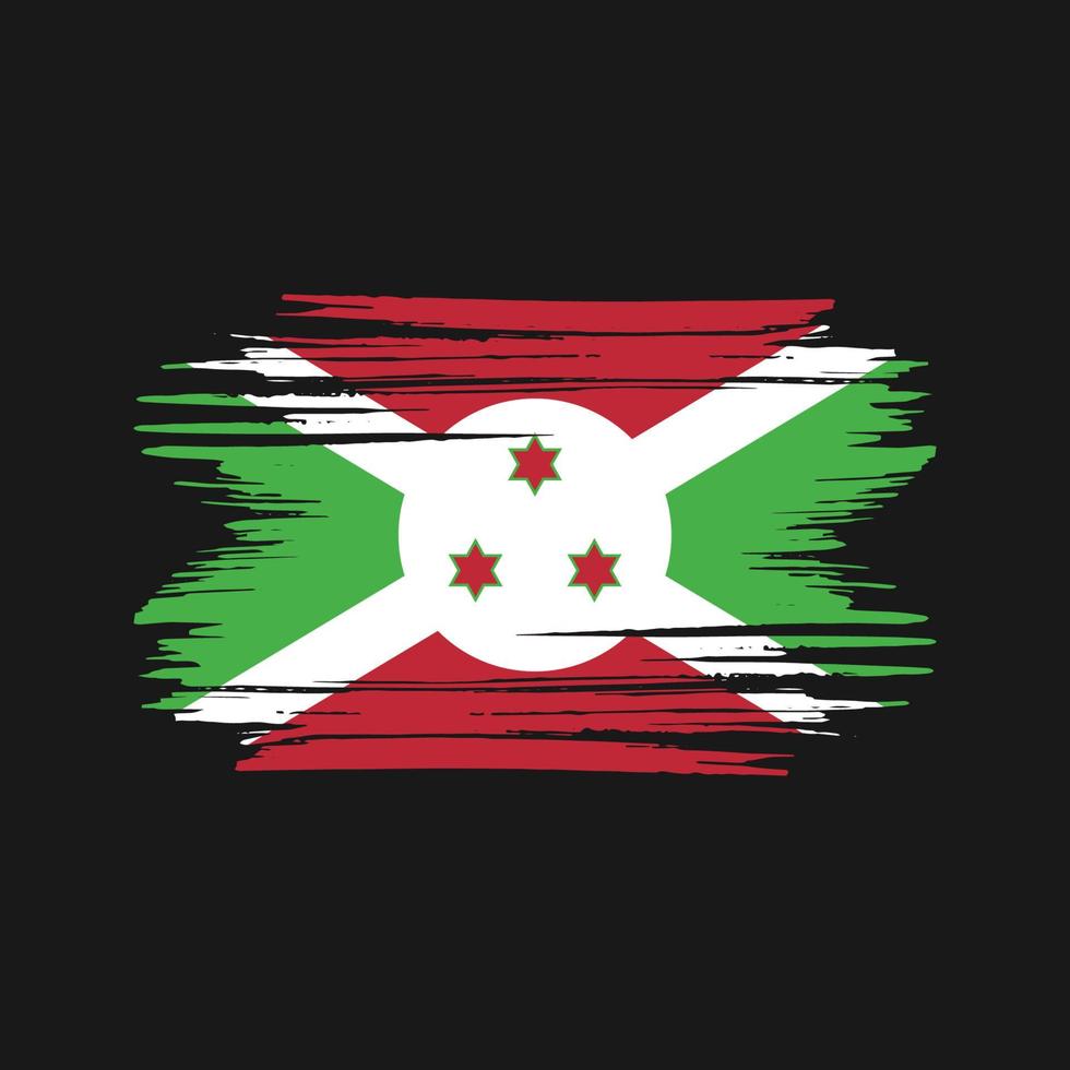 Burundese vlag penseelstreken. nationale vlag vector