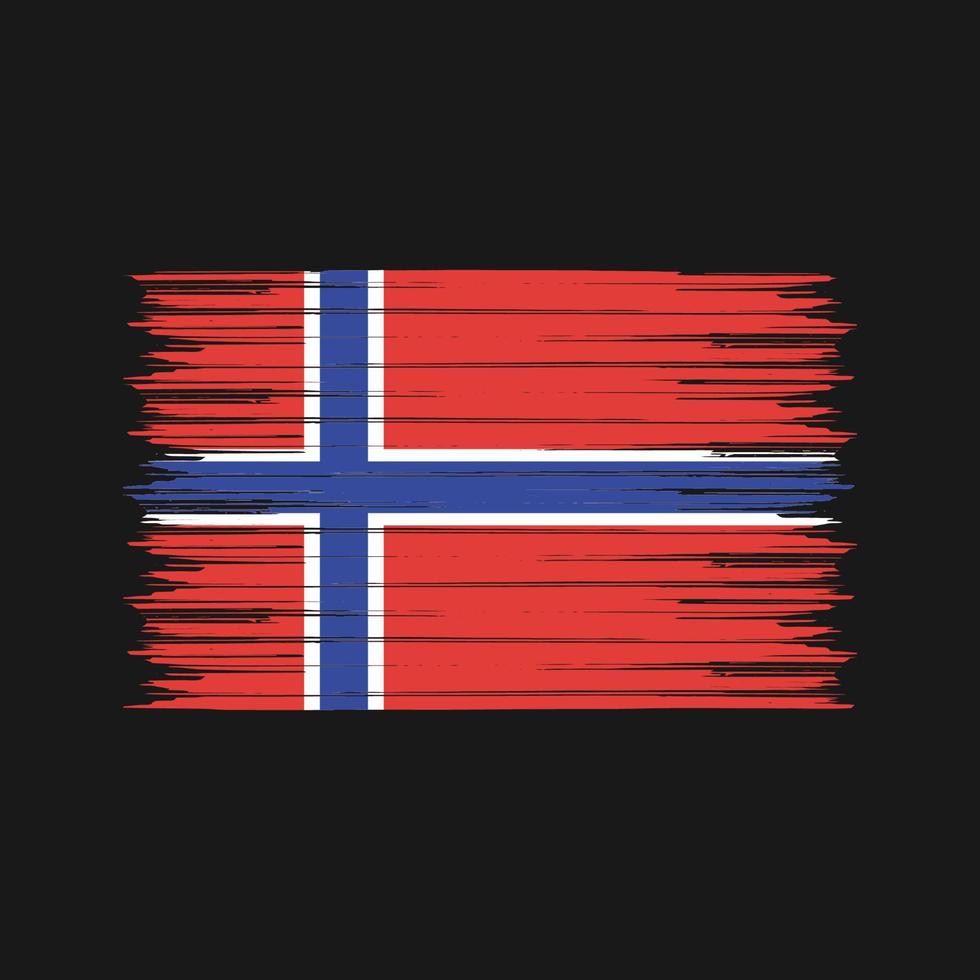 Noorse vlag borstel. nationale vlag vector