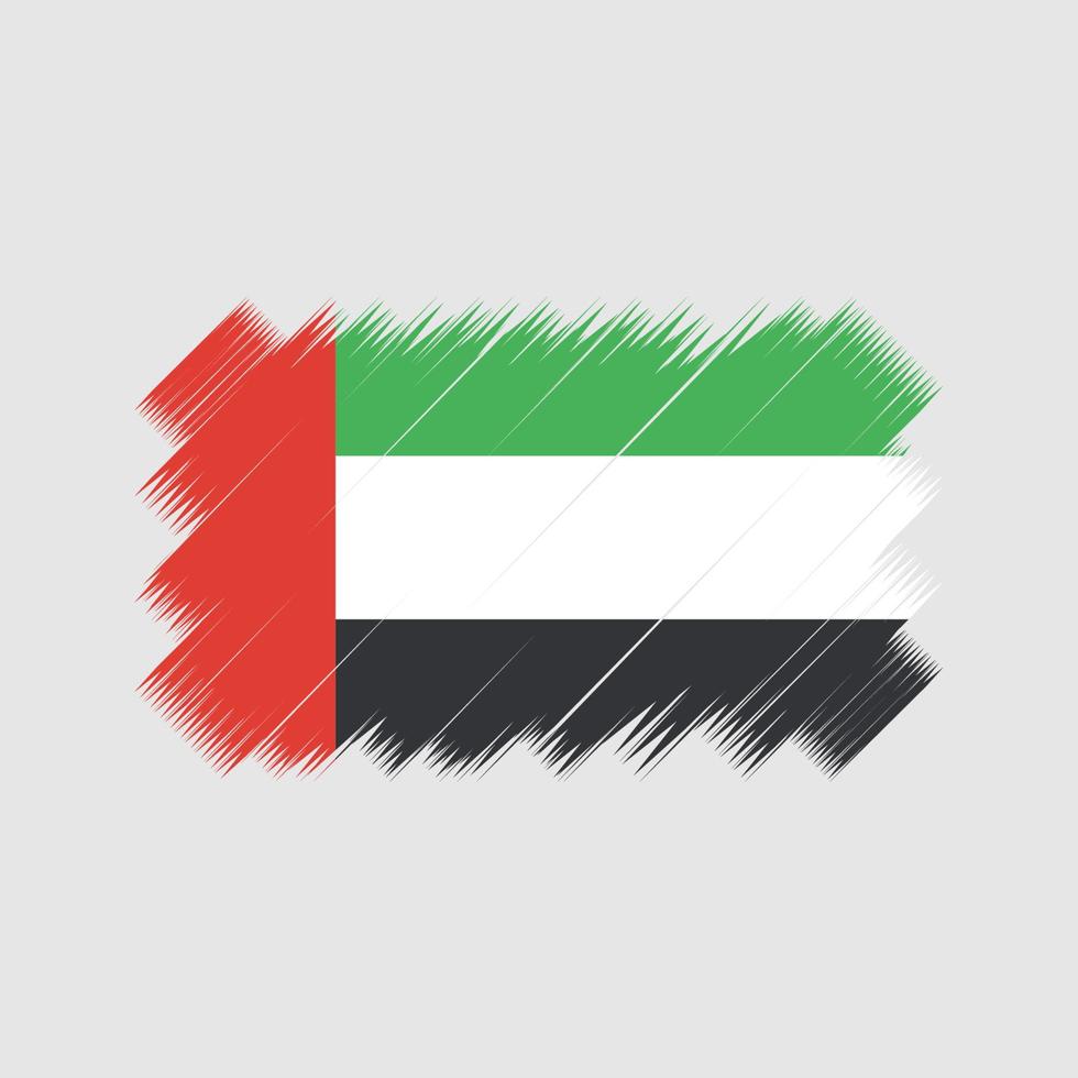 verenigde arabische emiraten vlag borstel vector. nationale vlag vector