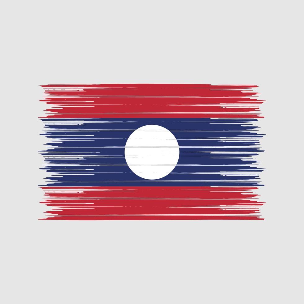 laos vlag borstel. nationale vlag vector