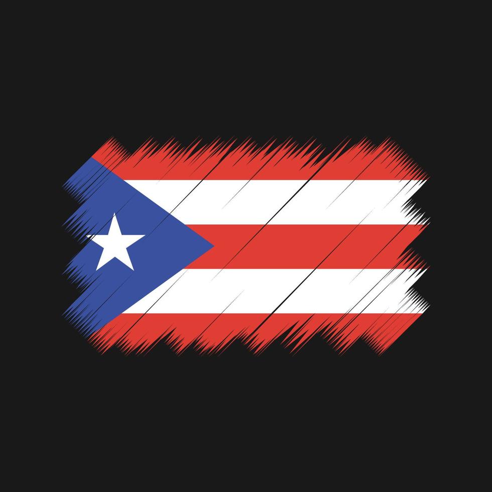 Puerto Rico vlag borstel vector. nationale vlag vector