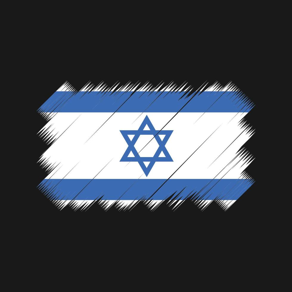 israëlische vlag borstel vector. nationale vlag vector