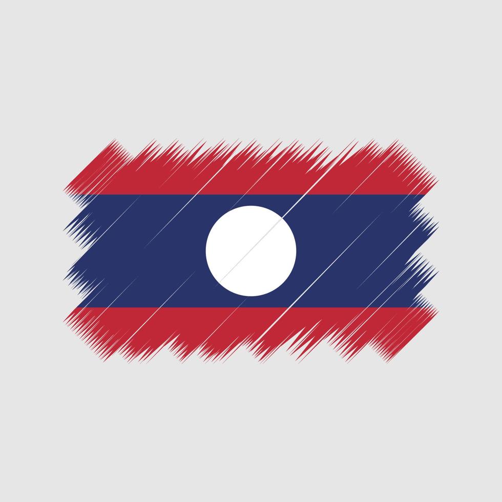 laos vlag borstel vector. nationale vlag vector