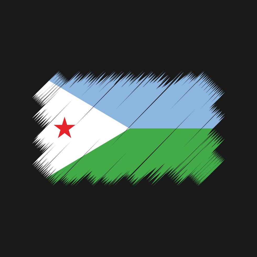 djibouti vlag borstel vector. nationale vlag vector