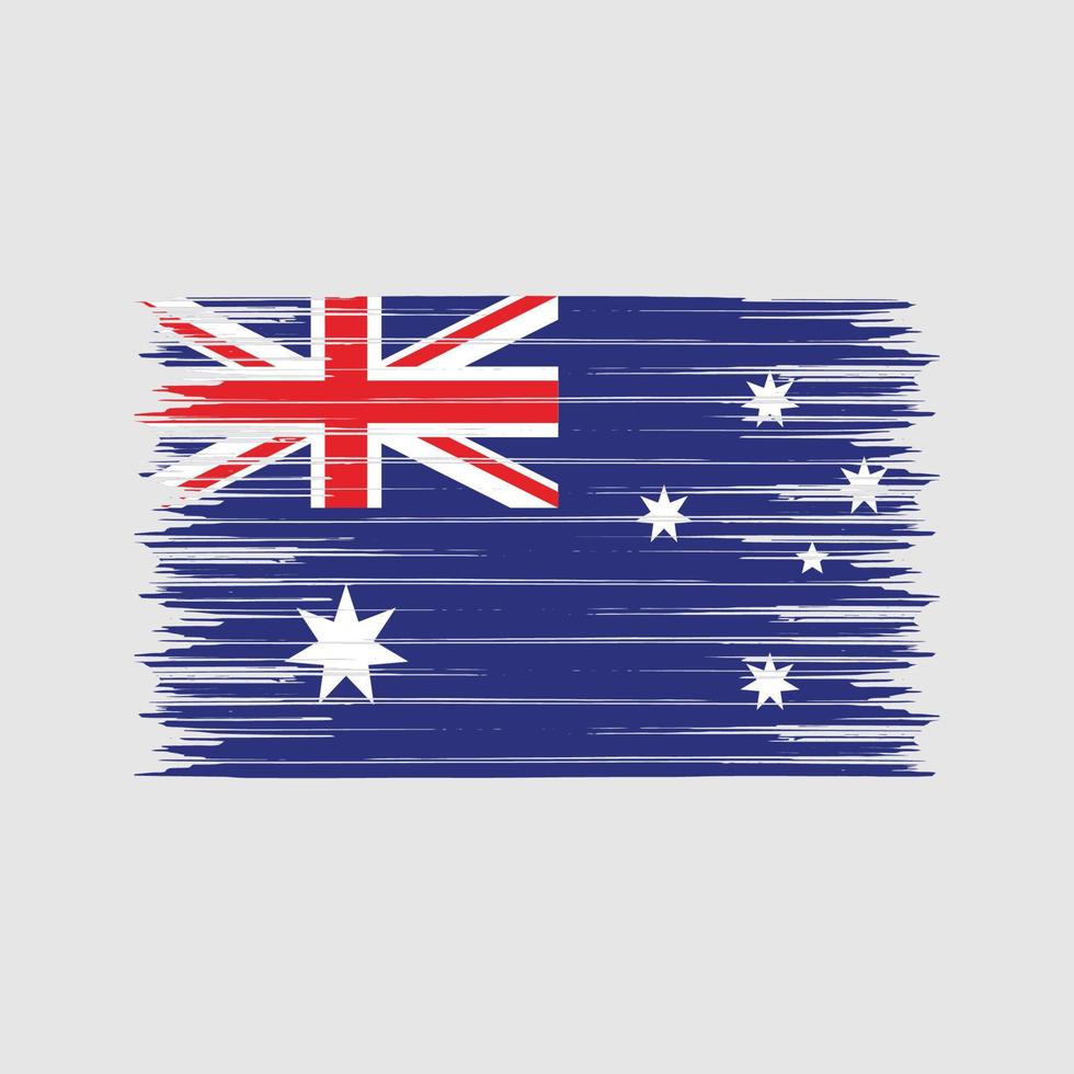 Australische vlagborstel. nationale vlag vector